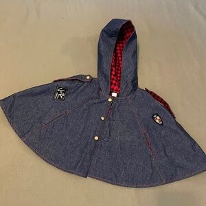 VIVÍ BRIGHT Viví Brit TODLER  size 3”  💕 Lovely Denim  / Flannel CAPE